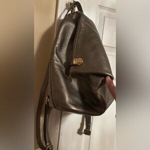 BRONZE/ METALLIC LEATHER BACKPACK